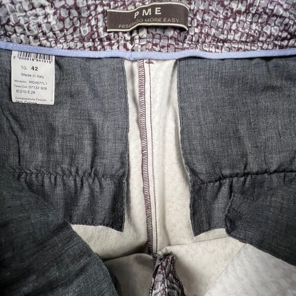 Peserico Luxury Italian Snakeskin Print Cigarette Trouser Pants Size 42 (US 6) - Picture 12 of 15